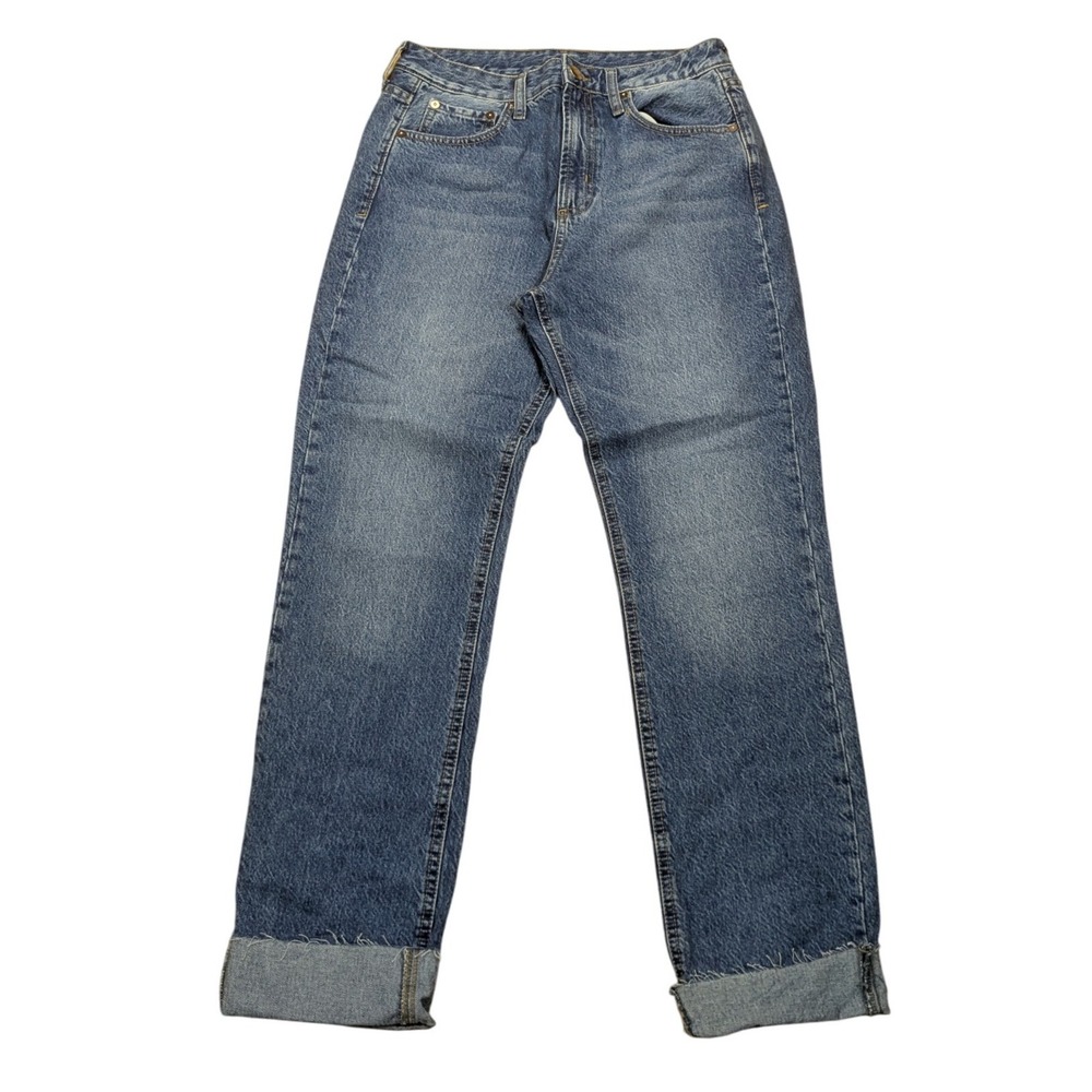Gianni Bini Women's Size 29 Blue Denim High Rise Straight Leg Mom Jeans Classic